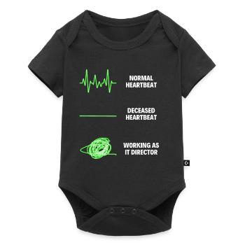 IT Director Worker IT Computer - Baby Premium short-sleeve bodysuit - black - Front