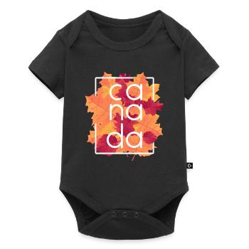 Canada Fall Season Leaves Maple Leaf - Baby Premium short-sleeve bodysuit - black - Front