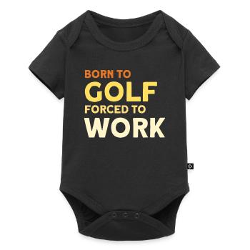 Golf Geschenk für Golfer - Baby Premium Kurzarmbody - Schwarz - Vorne