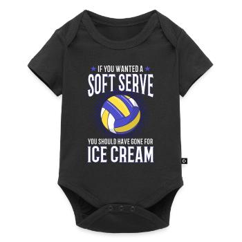 Cadeau de joueur de volley-ball Drôle de volley-ball - Body à manches courtes Premium Bébé - noir - Devant