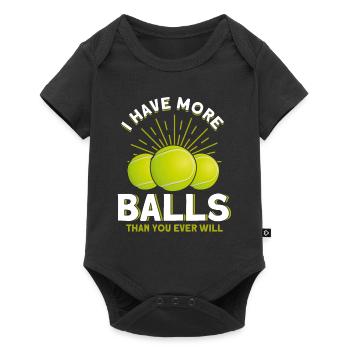 Tennis saying tennis player gift tennis - Baby Premium short-sleeve bodysuit - black - Front