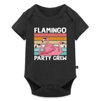 Flamingo Party Crew Flamingo Citations - Body à manches courtes Premium Bébé - noir - Devant