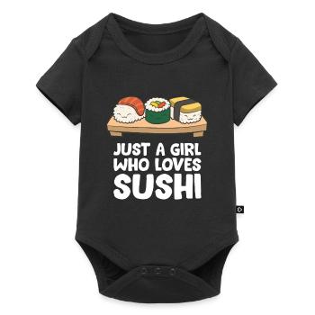 Juste une fille qui aime les sushis - Body à manches courtes Premium Bébé - noir - Devant
