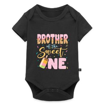 Eiscreme Liebhaber Bruder Schwester Sprüche - Baby Premium Kurzarmbody - Schwarz - Vorne