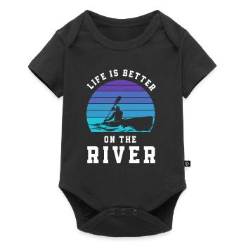 Kayak Canoe - Baby Premium short-sleeve bodysuit - black - Front