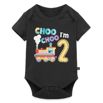 Conducteur de train à vapeur Trainspotting - Body à manches courtes Premium Bébé - noir - Devant