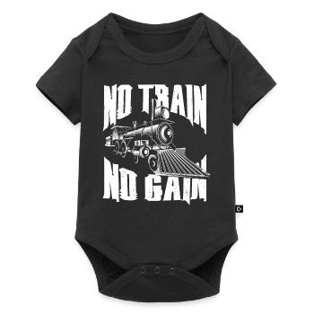 Conducteur de train à vapeur Trainspotting - Body à manches courtes Premium Bébé - noir - Devant