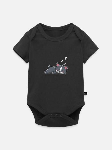 Boston Terrier - Baby Premium Kurzarmbody - Schwarz