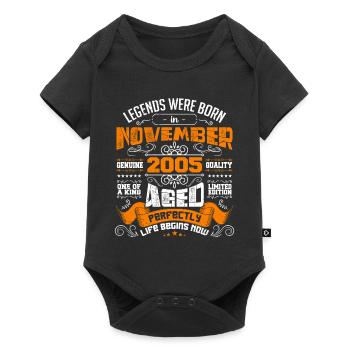 Legends were born anniversary in November 2005 - Baby Premium short-sleeve bodysuit - black - Front