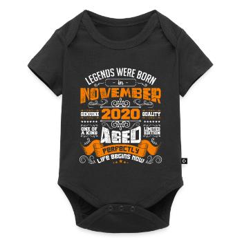 Legenden wurden im November 2020 zum Geburtstag geboren - Baby Premium Kurzarmbody - Schwarz - Vorne