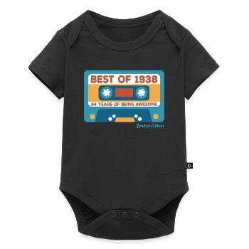 1938 Vintage Vintage Retro Cadeau D’anniversaire - Body à manches courtes Premium Bébé - noir - Devant