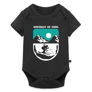 Ski Sking Snowboard Sports d’hiver Skieurs - Body à manches courtes Premium Bébé - noir - Devant