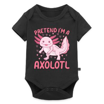 Kawaii Axolotl Lover Je prétends être un Axolotl - Body à manches courtes Premium Bébé - noir - Devant