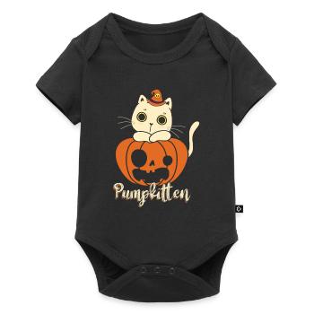 Pompe Chaton Citrouille Doux Ou Aigre Chat - Body à manches courtes Premium Bébé - noir - Devant