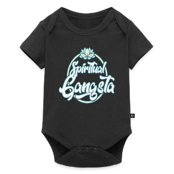 Spiritual Gangsta Meditation Quotes - Baby Premium short-sleeve bodysuit - black - Front