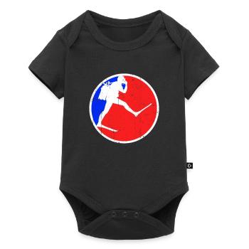 Logo de plongée - Body à manches courtes Premium Bébé - noir - Devant