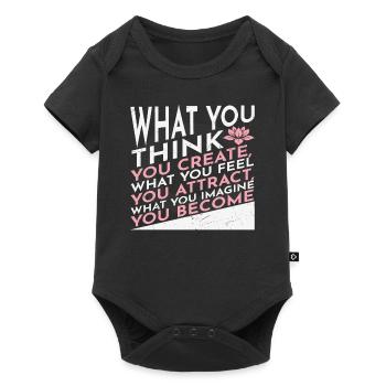 What You Think You Create What You Feel You - Baby Premium short-sleeve bodysuit - black - Front