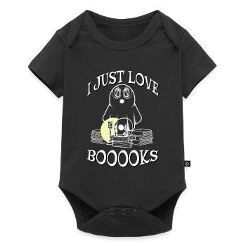 Just Love Book Funny Halloween Book Lover T-Shirt - Baby Premium short-sleeve bodysuit - black - Front