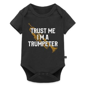 Trumpet Player Vintage Trust Me - Baby Premium short-sleeve bodysuit - black - Front