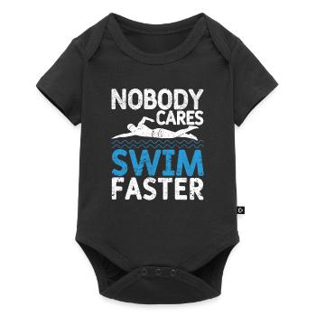Funny Schwimmen Team Coach Sport Nobody Cares Swim - Baby Premium Kurzarmbody - Schwarz - Vorne