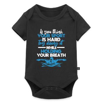 Swimming Swimmers Fun Swimming Sports Practice - Baby Premium short-sleeve bodysuit - black - Front