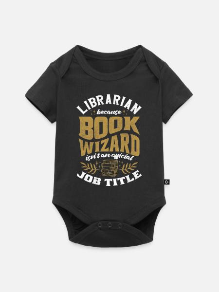 Bibliothekar, Buchassistent, Bibliothek - Baby Premium Kurzarmbody - Schwarz