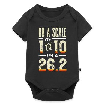 Marathonien, Marathon, Coureurs, 26, 2 - Body à manches courtes Premium Bébé - noir - Devant