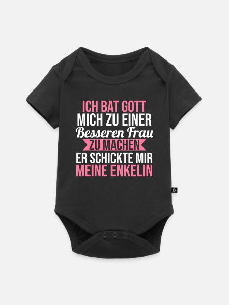Großmutter Großmama Omi Oma - Baby Premium Kurzarmbody - Schwarz