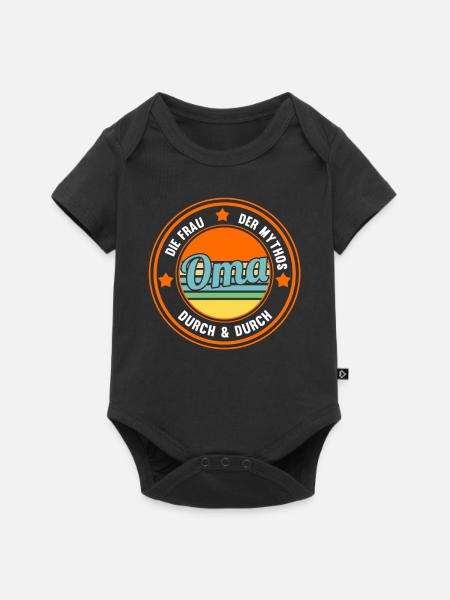 Großmutter Großmama Omi Oma - Baby Premium Kurzarmbody - Schwarz