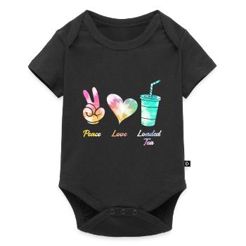 Peace Love Tea - Baby Premium short-sleeve bodysuit - black - Front