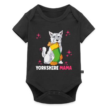 Yorkshire Mama - Baby Premium Kurzarmbody - Schwarz - Vorne