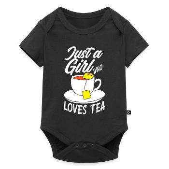 Thé Seulement une fille Buveur de thé Amour - Body à manches courtes Premium Bébé - noir - Devant