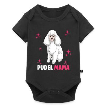 Pudel Mama - Baby Premium Kurzarmbody - Schwarz - Vorne