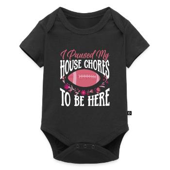 Femme au foyer Mama Football - Body à manches courtes Premium Bébé - noir - Devant
