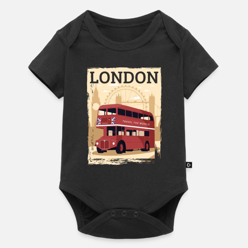 Londres - Body à manches courtes Premium Bébé - noir