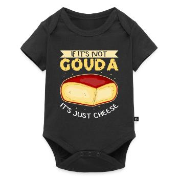 Gouda cheese cheeses cheese lovers gift - Baby Premium short-sleeve bodysuit - black - Front