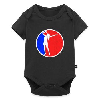 Logo chantant - Body à manches courtes Premium Bébé - noir - Devant