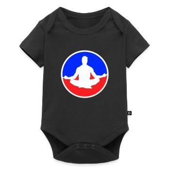 Logo de méditation - Body à manches courtes Premium Bébé - noir - Devant