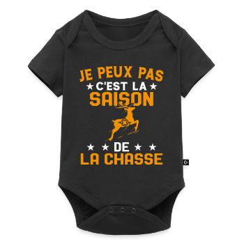 C'est La Saison De La Chasse Humour Chasseur - Body à manches courtes Premium Bébé - noir - Devant