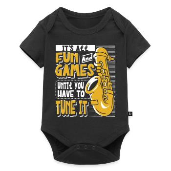 Saxophoniste Saxophoniste Saxophoniste - Body à manches courtes Premium Bébé - noir - Devant