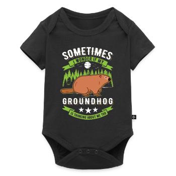 Groundhog Day Marmot - Baby Premium short-sleeve bodysuit - black - Front