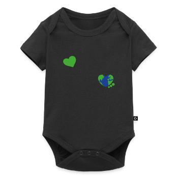 Peace Love Earth Earth Protection Support - Baby Premium short-sleeve bodysuit - black - Front