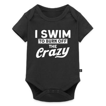 Nageur cadeau nageur disant natation - Body à manches courtes Premium Bébé - noir - Devant