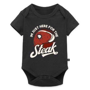 Meat Lover Saying Funny BBQ Meat Steak - Baby Premium short-sleeve bodysuit - black - Front
