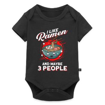Ramen Noodle Lover Chopsticks Japanese Noodle - Baby Premium short-sleeve bodysuit - black - Front