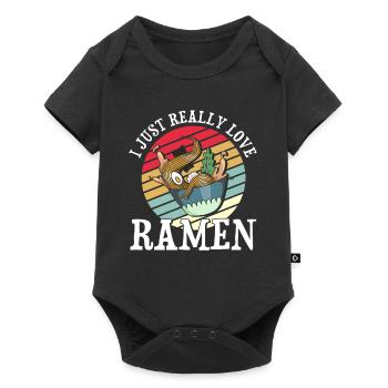 Ramen Noodle Lover Chopsticks Japanese Noodle - Baby Premium short-sleeve bodysuit - black - Front
