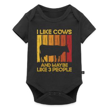 Cow Farmer Gift Dairy Cow Agriculture Cow - Baby Premium short-sleeve bodysuit - black - Front