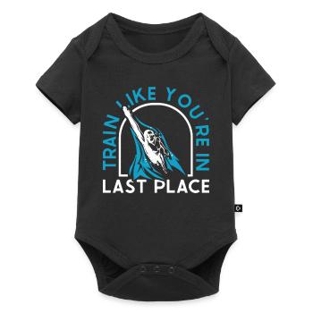 Entraînez-vous à nager comme si vous étiez à la dernière place - Body à manches courtes Premium Bébé - noir - Devant
