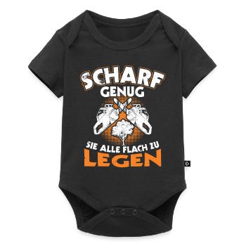 Scharf Genug Sie Alle Flach zu legen Forstwirt - Baby Premium Kurzarmbody - Schwarz - Vorne