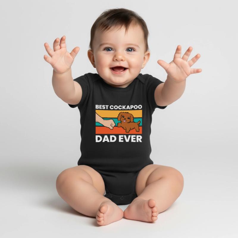 Best Cockapoo Dad Ever Pet Cockapoo Dog Baby Premium short-sleeve bodysuit